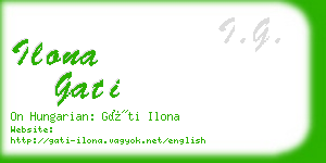 ilona gati business card